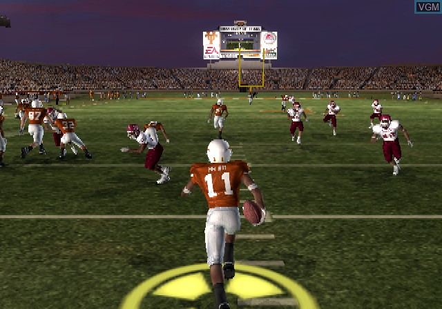 In-game screen of the game NCAA Football 07 on Sony Playstation 2