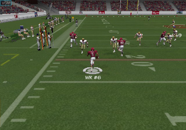 In-game screen of the game NCAA Football 2002 on Sony Playstation 2