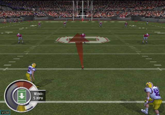In-game screen of the game NCAA Football 2004 on Sony Playstation 2