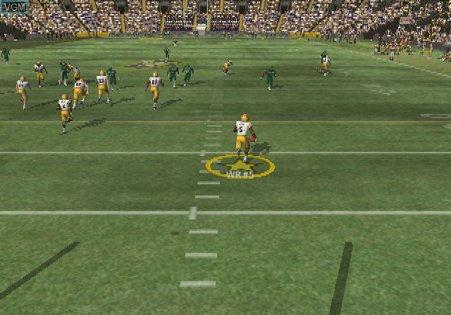 In-game screen of the game NCAA Football 2005 on Sony Playstation 2