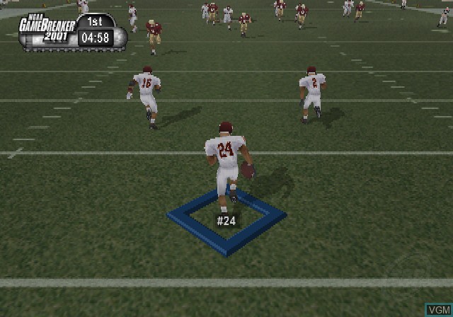 In-game screen of the game NCAA GameBreaker 2001 on Sony Playstation 2