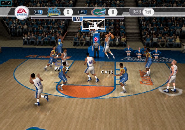 In-game screen of the game NCAA March Madness 07 on Sony Playstation 2