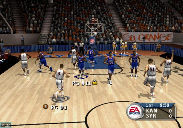 In-game screen of the game NCAA March Madness 2004 on Sony Playstation 2