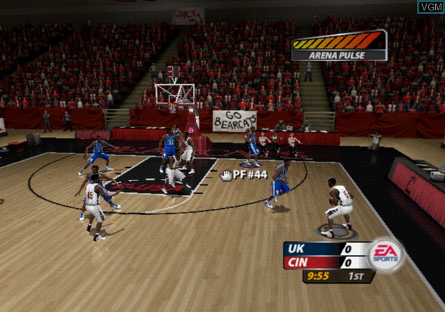 In-game screen of the game NCAA March Madness 2005 on Sony Playstation 2
