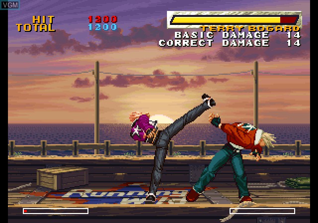 In-game screen of the game Garou - Mark of the Wolves on Sony Playstation 2