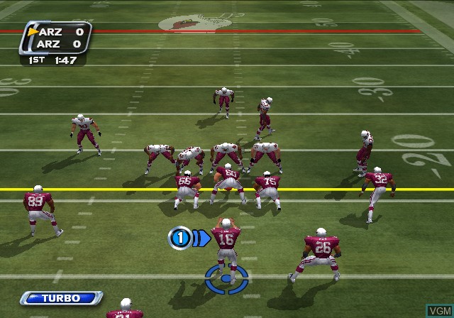 In-game screen of the game NFL Blitz 20-02 on Sony Playstation 2
