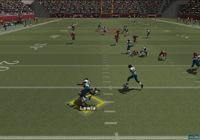 In-game screen of the game NFL GameDay 2004 on Sony Playstation 2