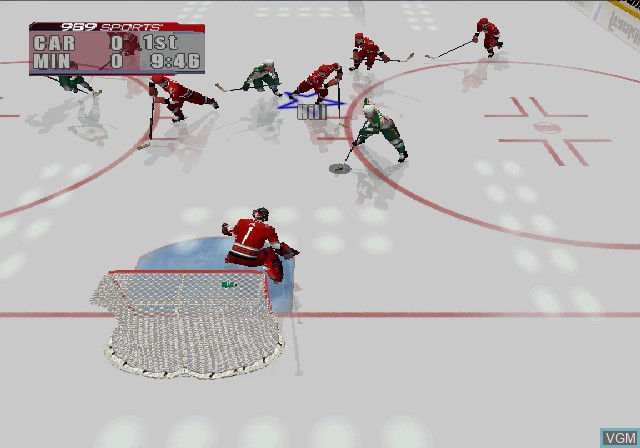 In-game screen of the game NHL FaceOff 2003 on Sony Playstation 2