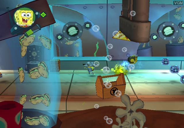 In-game screen of the game Nicktoons - Attack of the Toybots on Sony Playstation 2