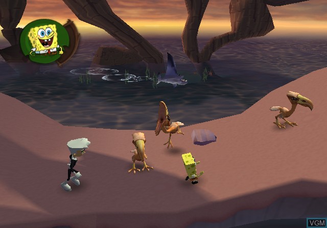 In-game screen of the game Nicktoons - Battle for Volcano Island on Sony Playstation 2