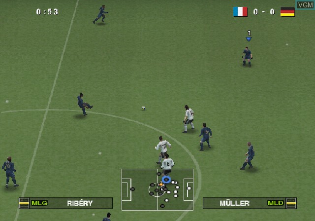 In-game screen of the game Pro Evolution Soccer 2013 on Sony Playstation 2