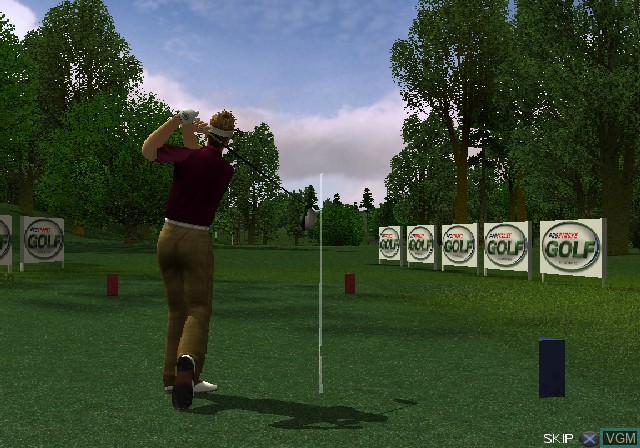 In-game screen of the game ProStroke Golf - World Tour 2007 on Sony Playstation 2