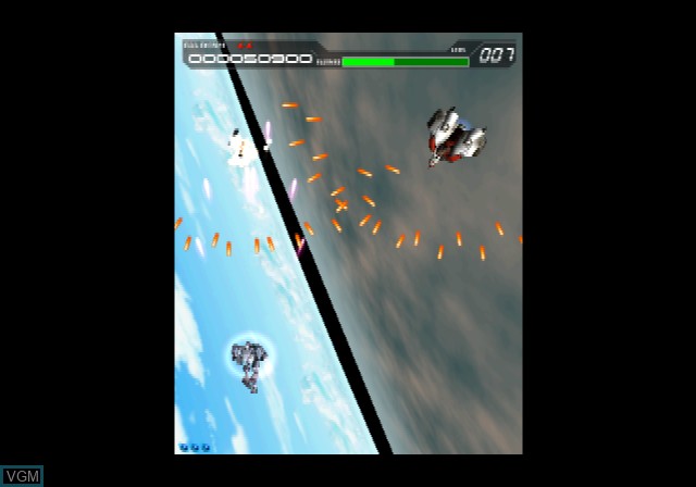 In-game screen of the game Psyvariar 2 - Ultimate Final on Sony Playstation 2