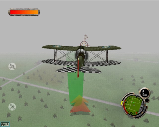 In-game screen of the game Red Baron on Sony Playstation 2