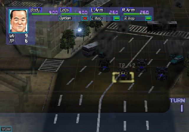 In-game screen of the game Robot Warlords on Sony Playstation 2