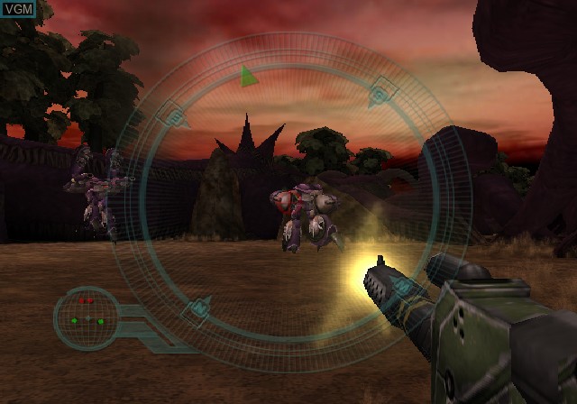 In-game screen of the game Robotech - Invasion on Sony Playstation 2