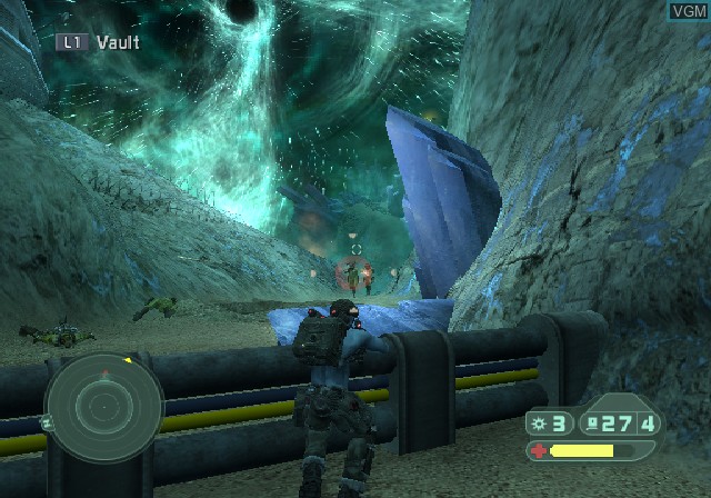 In-game screen of the game Rogue Trooper on Sony Playstation 2