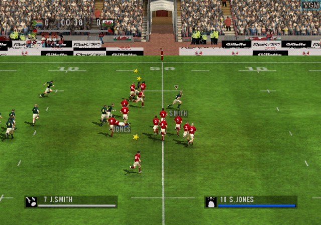 In-game screen of the game Rugby 06 on Sony Playstation 2