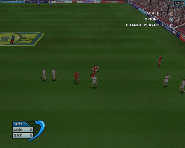 In-game screen of the game Super Rugby League 2 on Sony Playstation 2