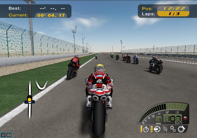 In-game screen of the game SBK Superbike World Championship on Sony Playstation 2