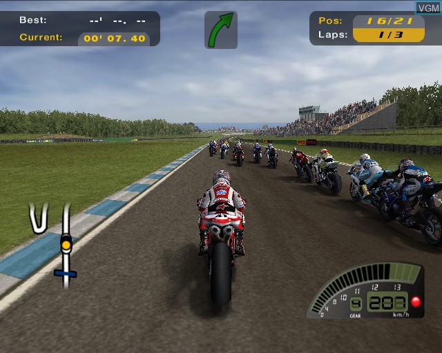 In-game screen of the game SBK-09 Superbike World Championship on Sony Playstation 2
