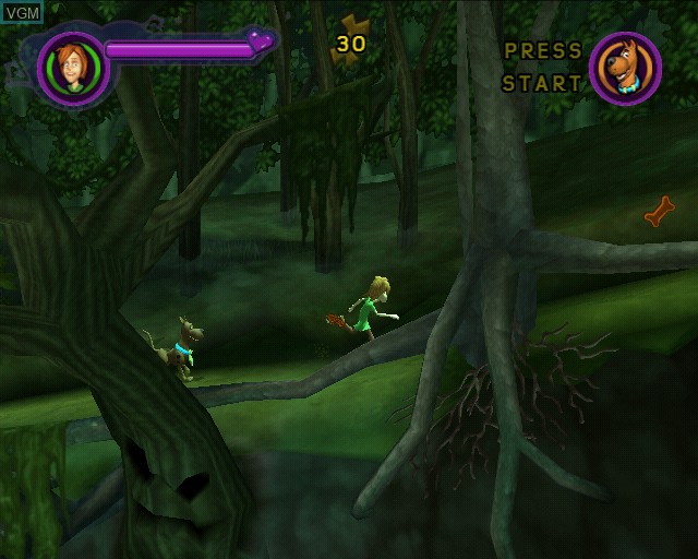 In-game screen of the game Scooby-Doo! and the Spooky Swamp on Sony Playstation 2