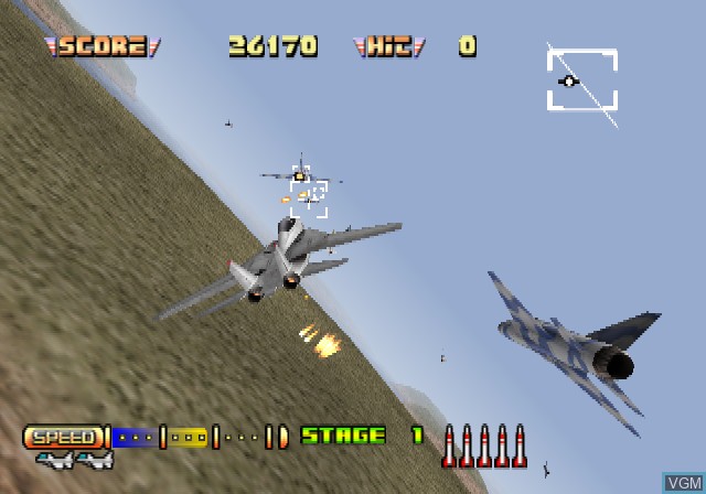 In-game screen of the game Sega Ages 2500 Series Vol. 10 - After Burner II on Sony Playstation 2