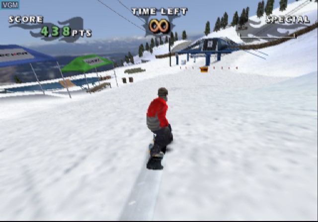 In-game screen of the game Shaun Palmer's Pro Snowboarder on Sony Playstation 2