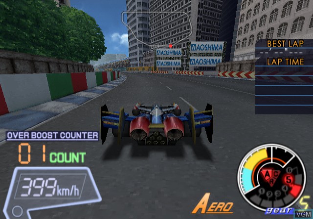 In-game screen of the game Shinseiki GPX Cyber Formula - Road to the Infinity 2 on Sony Playstation 2