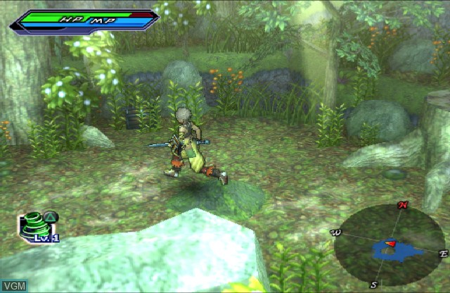 In-game screen of the game Shining Force EXA on Sony Playstation 2