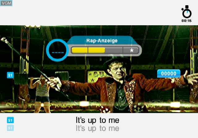 In-game screen of the game SingStar Made in Germany on Sony Playstation 2