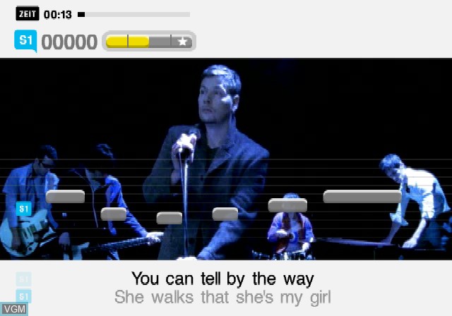 In-game screen of the game SingStar The Dome on Sony Playstation 2