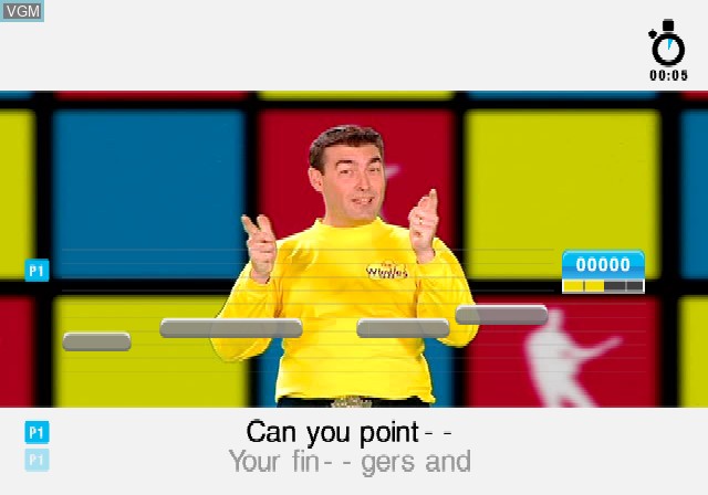 In-game screen of the game SingStar - The Wiggles on Sony Playstation 2