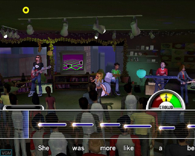 In-game screen of the game Karaoke Stage on Sony Playstation 2