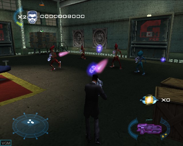 In-game screen of the game Men in Black II - Alien Escape on Sony Playstation 2