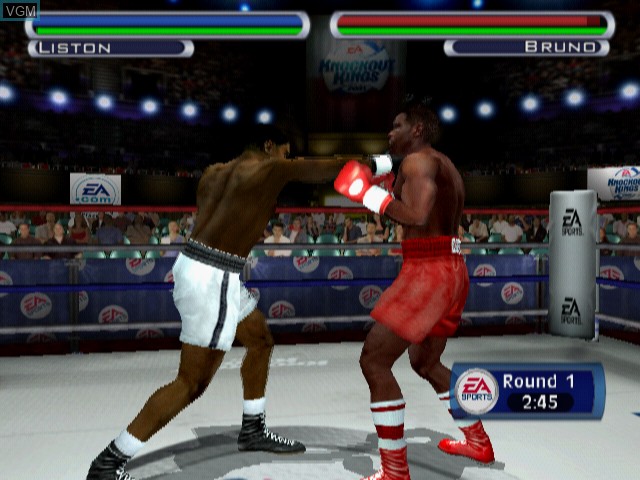 In-game screen of the game Knockout Kings 2001 on Sony Playstation 2