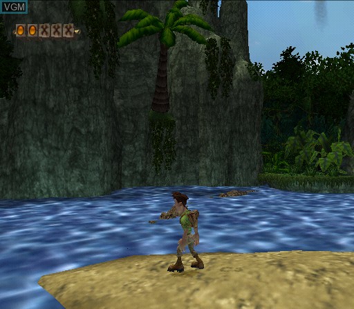 In-game screen of the game Pitfall - The Lost Expedition on Sony Playstation 2