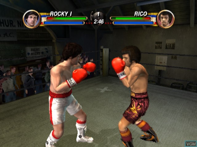 In-game screen of the game Rocky on Sony Playstation 2