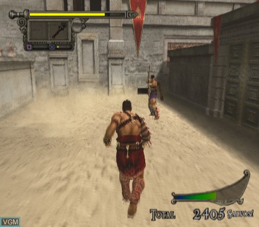 In-game screen of the game Shadow of Rome on Sony Playstation 2