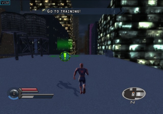 In-game screen of the game Spider-Man 3 on Sony Playstation 2