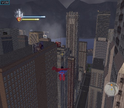 In-game screen of the game Superman Returns on Sony Playstation 2