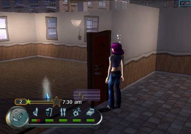 In-game screen of the game Urbz, The - Sims in the City on Sony Playstation 2