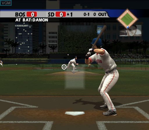In-game screen of the game All-Star Baseball 2005 on Sony Playstation 2