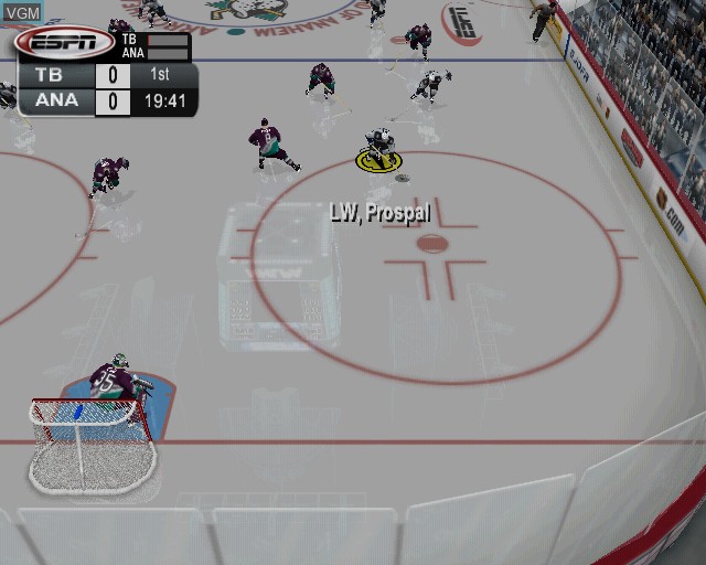 In-game screen of the game ESPN NHL 2K5 on Sony Playstation 2