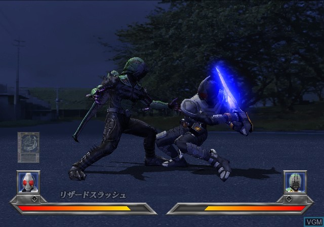 In-game screen of the game Kamen Rider Blade on Sony Playstation 2