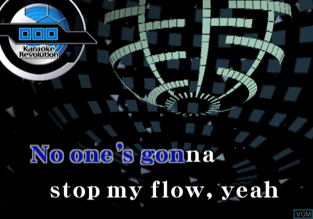 In-game screen of the game Karaoke Revolution - J-Pop Best Vol. 4 on Sony Playstation 2