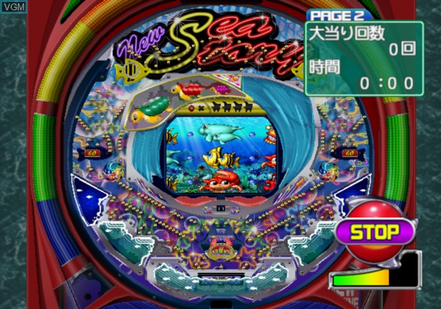 In-game screen of the game Sanyo Pachinko Paradise 9 on Sony Playstation 2