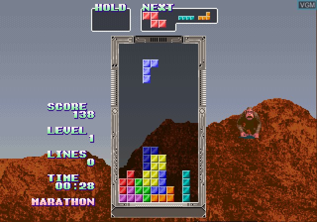 In-game screen of the game Sega Ages 2500 Series Vol. 28 - Tetris Collection on Sony Playstation 2