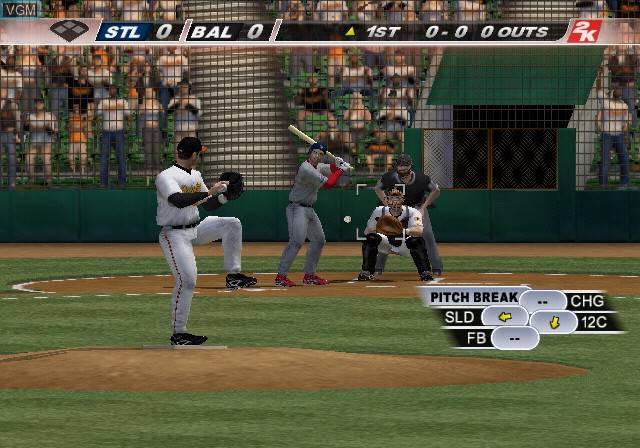 In-game screen of the game Major League Baseball 2K9 on Sony Playstation 2