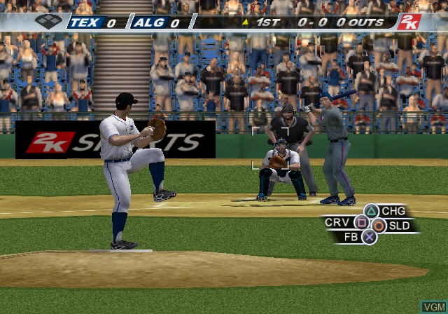 In-game screen of the game Major League Baseball 2K12 on Sony Playstation 2